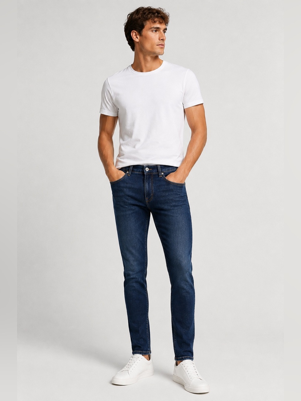 ZARA MAN Men’s Slim Fit Jeans Size 31 Dark Wash Blue Denim Tapered inseam 29”